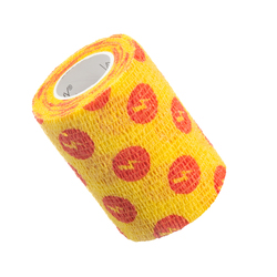 VITAMMY Autoband Selbstklebende Binde mit Flash-Aufdruck, gelb, 7,5 cm x 450 cm