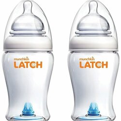 MUNCHKIN LATCH, Babyflaschen-Set mit Anti-Kolik-Ventil, 240ml, ab 0m+, 2St