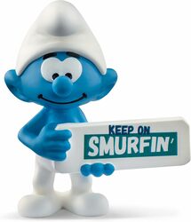 Schleich Šmoula s tabulkou - Keep on Smurfin