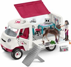 Schleich Mobilní Veterinární Klinika s hannoverským hříbatkem
