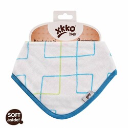 XKKO BMB  Squares&Circles - Slintáčik/Šatka, Cyan Squares (1ks)