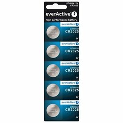 everActive CR2025, Knopf-Alkali-Lithium-Batterien 3V, 5St