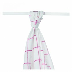 XKKO BMB Bambusová osuška Magenta Squares, 90x100, (1ks)