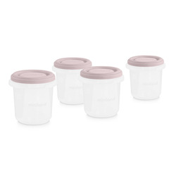 Miniland Terra Nádoby na uskladnenie stravy, 4x250ml, ružové