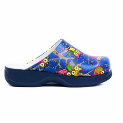 Carine DOUBLE, Sanitätsschuh mit Perforation NT 056, Eule / blaue Sohle, Gr. 44