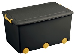 TEGA BABY Box na hračky grafitový/žltý