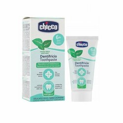 Chicco Zubná pasta s fluorom s príchuťou mentolu, 50ml, 6r+