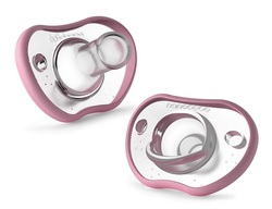 Nanobébé Flexy Silikónový upokojujúci cumlík, 3m+, ružový, 2ks