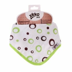 XKKO BMB Spirals&Bubbles – Lätzchen/Schal, Lime Bubbles (1 Stück)