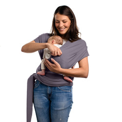 BOBA Wrap Šatka na nosenie detí, tmavošedá