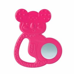 Chicco Hryzátko Koala s krúžkom s nehrdzavejúcej ocele, od 4m+, ružová