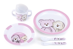 TRUDI - 5-teiliges Ess-Set, rosa