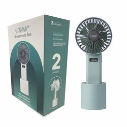 VITAMMY Dream Roto Ventilator, USB Mini-Tischventilator mit Drehfuß, grau