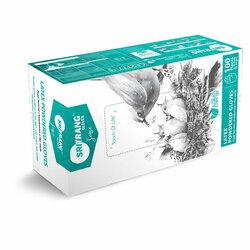 SENSE Púdrové latexové rukavice - nelekárske,  veľ. M, 100ks
