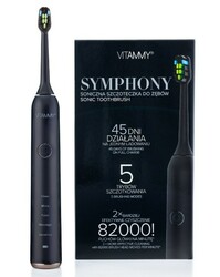 VITAMMY SYMPHONY Black Sonická zubná kefka s vysokou vibračnou silou, čierna