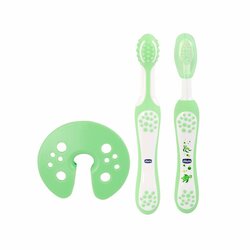 Chicco Set na zubnú hygienu - Kefka na ďasná a kefka na zuby