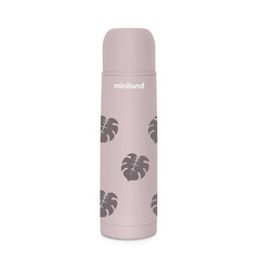 Miniland Terra Thermoskanne, 500ml, rosa/Blätter