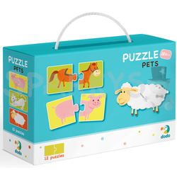 DoDo Puzzle Duo Haustiere 12x2 Teile