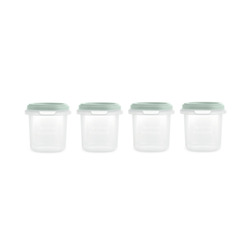 Miniland Dolce Hermeticky uzatvárateľné nádoby na potraviny, 4x200 ml, mätová