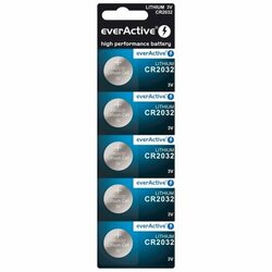 everActive CR2032, Knopf-Alkali-Lithium-Batterien 3V, 5St