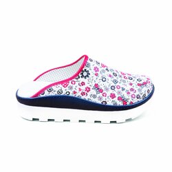 Carine LUX SABO, Professioneller Medizinschuh mit Perforation NT 052, rote Blumen, Größe 36