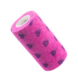 VITAMMY Autoband Öntapadó kötés szívnyomattal, rózsaszín, 10cmx450cm