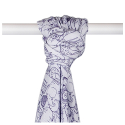 XKKO BMB Bambusová osuška Safari W/Lavender Aura, 90x100