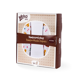 XKKO BMB Bambusová plienka, Digi - Wild Forest MIX, 3ks, 70x70