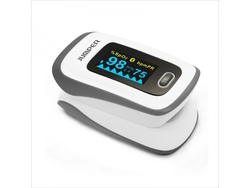 JUMPER JPD-500F pulzný oxymeter s obrazovkou OLED a Bluetooth, šedý