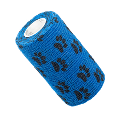 VITAMMY Autoband Selbstklebende Bandage mit Pfotenabdruck, blau, 10cmx450cm