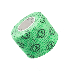 VITAMMY Autoband Selbstklebende Bandage mit Smiley-Aufdruck, grün, 5cmx450cm