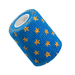 VITAMMY Autoband Selbstklebende Binde mit Sternenaufdruck, blau, 7,5cmx450cm