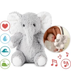 Cloud b® Eli The Elephant On The Go™, Plyšová hračka/Zvířátko s melodií-Sloník, 0m+