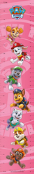 Nickelodeon Nástenný rastový meter, Paw Patrol, ružový