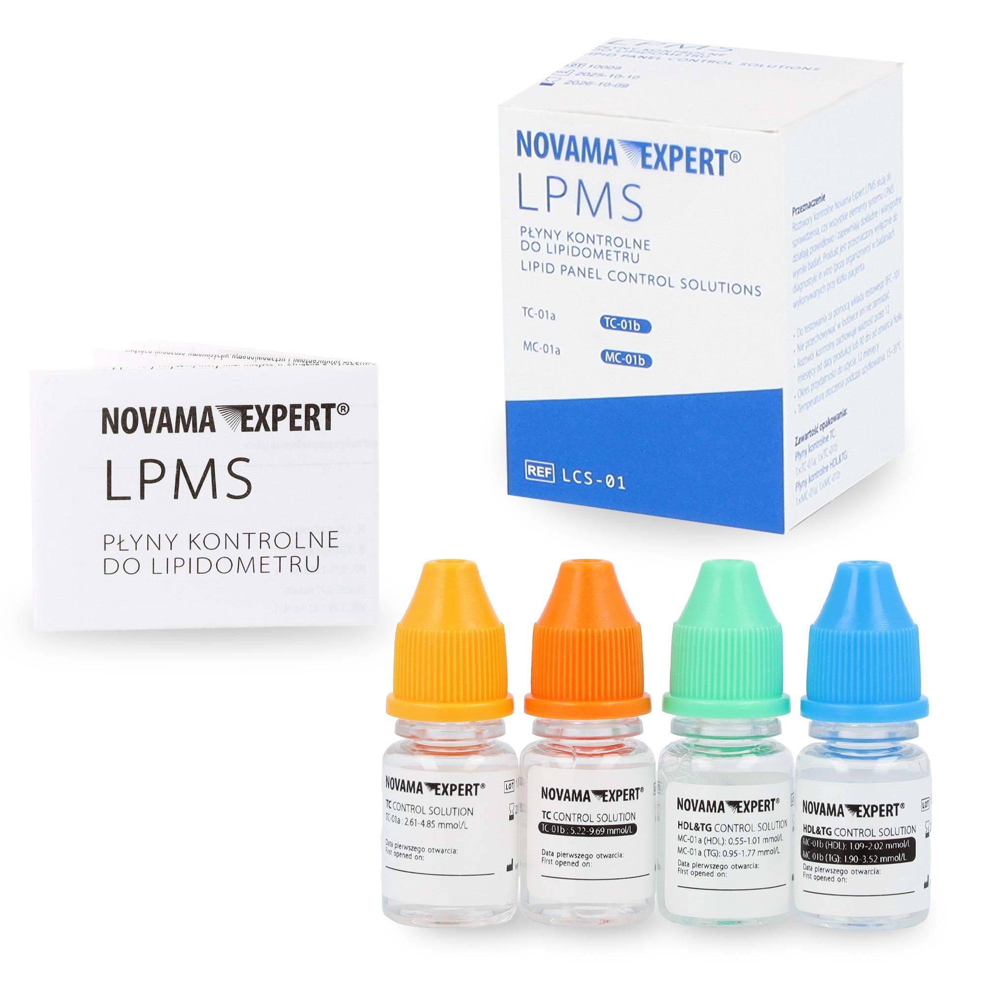 NOVAMA EXPERT LPMS Kontrolné roztoky pre lipidometer (4 ks)