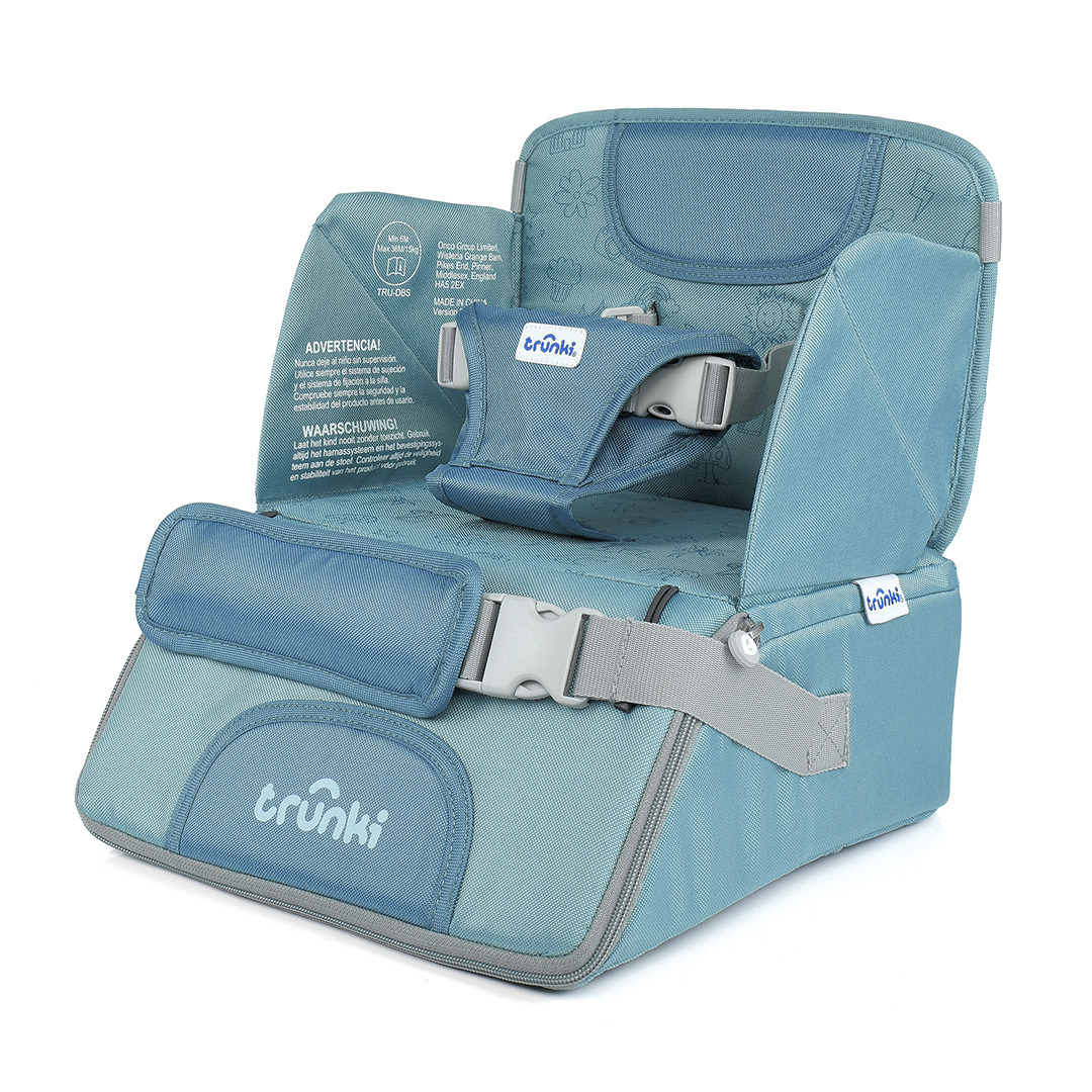 Trunki Prenosná jedálenská stolička a podsedák 2v1 – Modrá