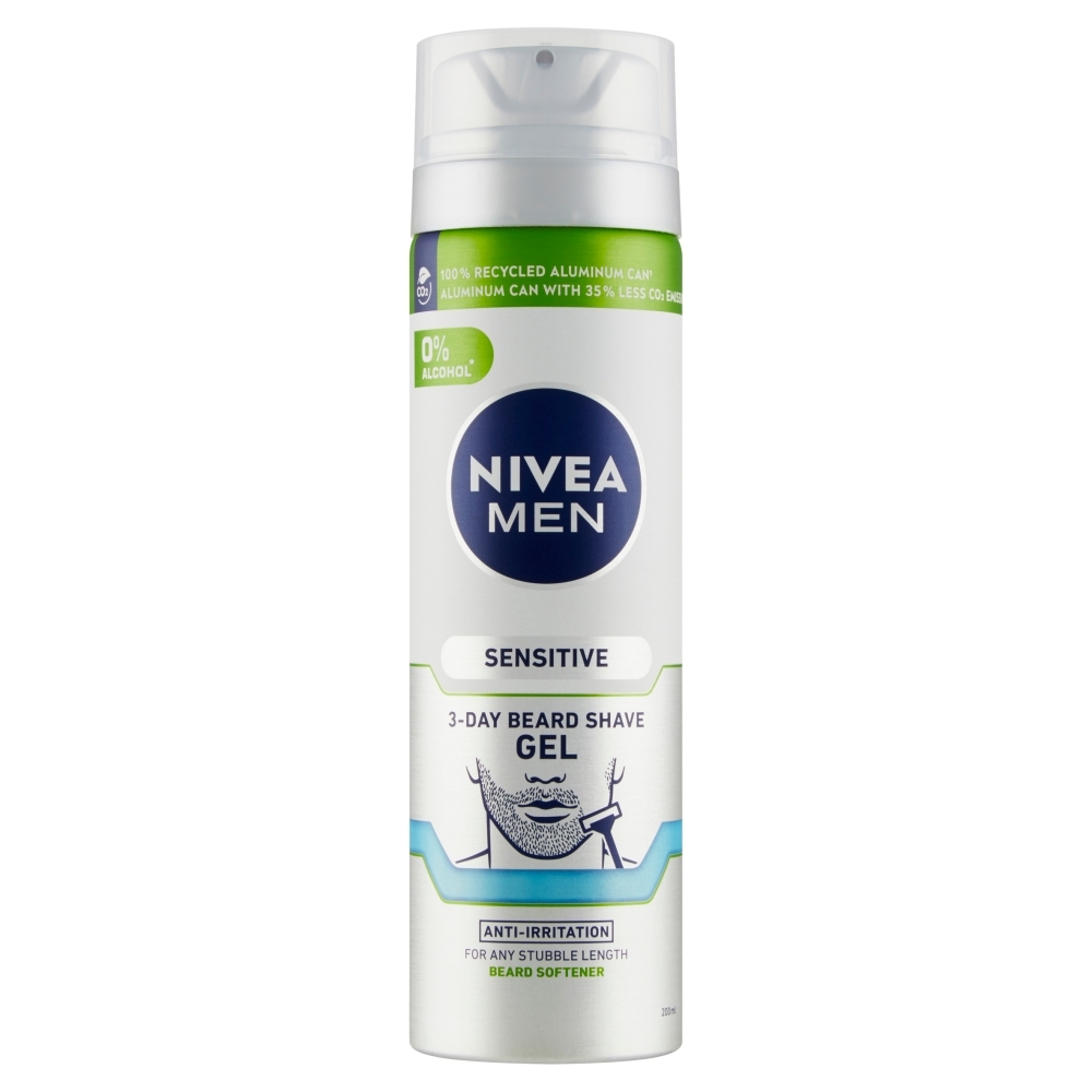 NIVEA Men Sensitive Gél na holenie na 3-dňové strnisko, 200 ml