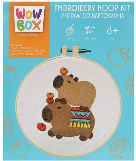 WOW BOX Kreatívna sada Vyšívanie - Kapibara sa teší