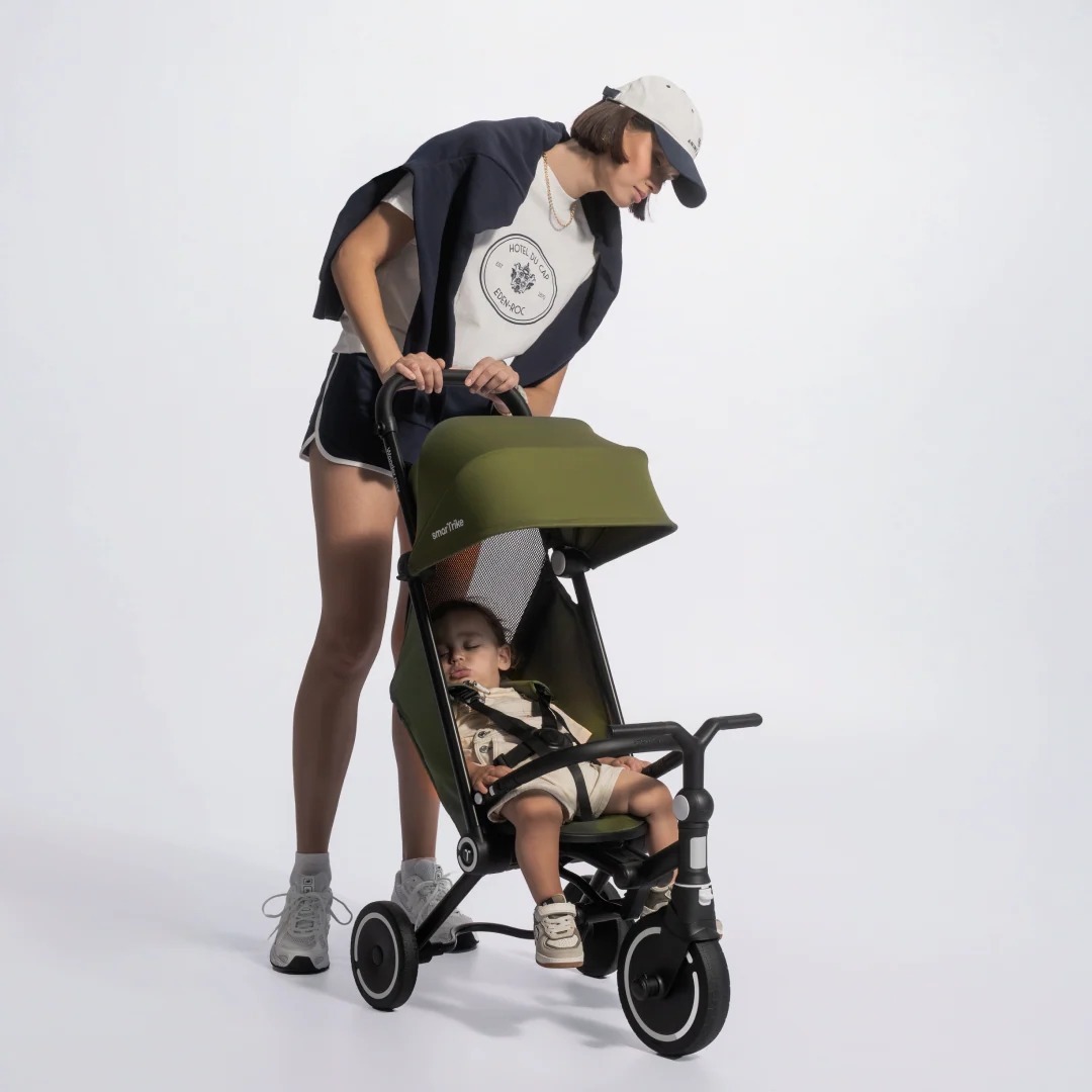 SmarTrike Wonder MAX 6v1 – Luxusný kočík a trojkolka s plnou výbavou - šalviový