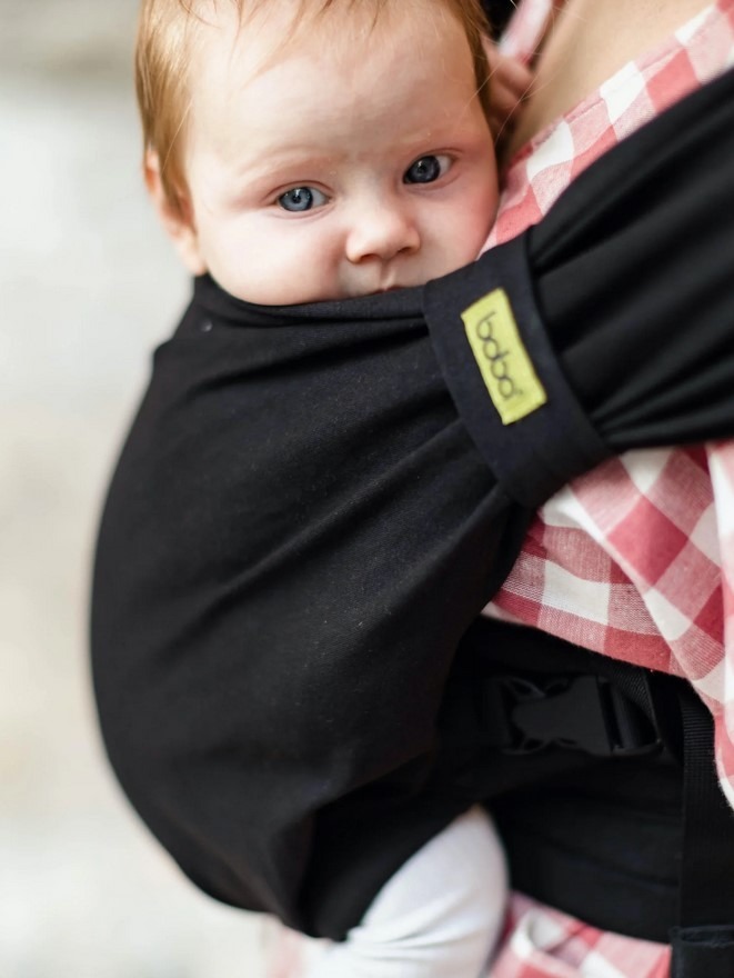 BOBA Bliss 2v1 Detský nosič, čierny