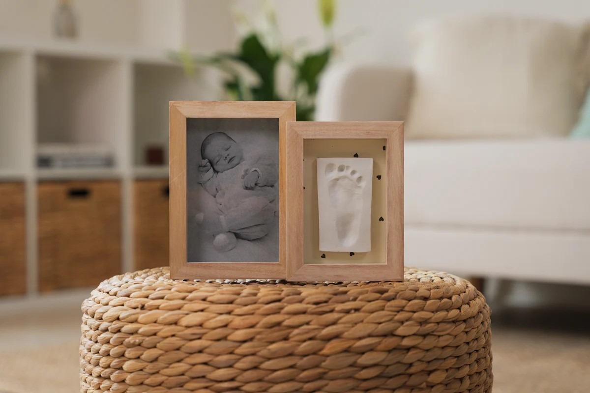 Petit Artichaut Dvojpanelový rámik na odtlačok a fotografiu - srdce