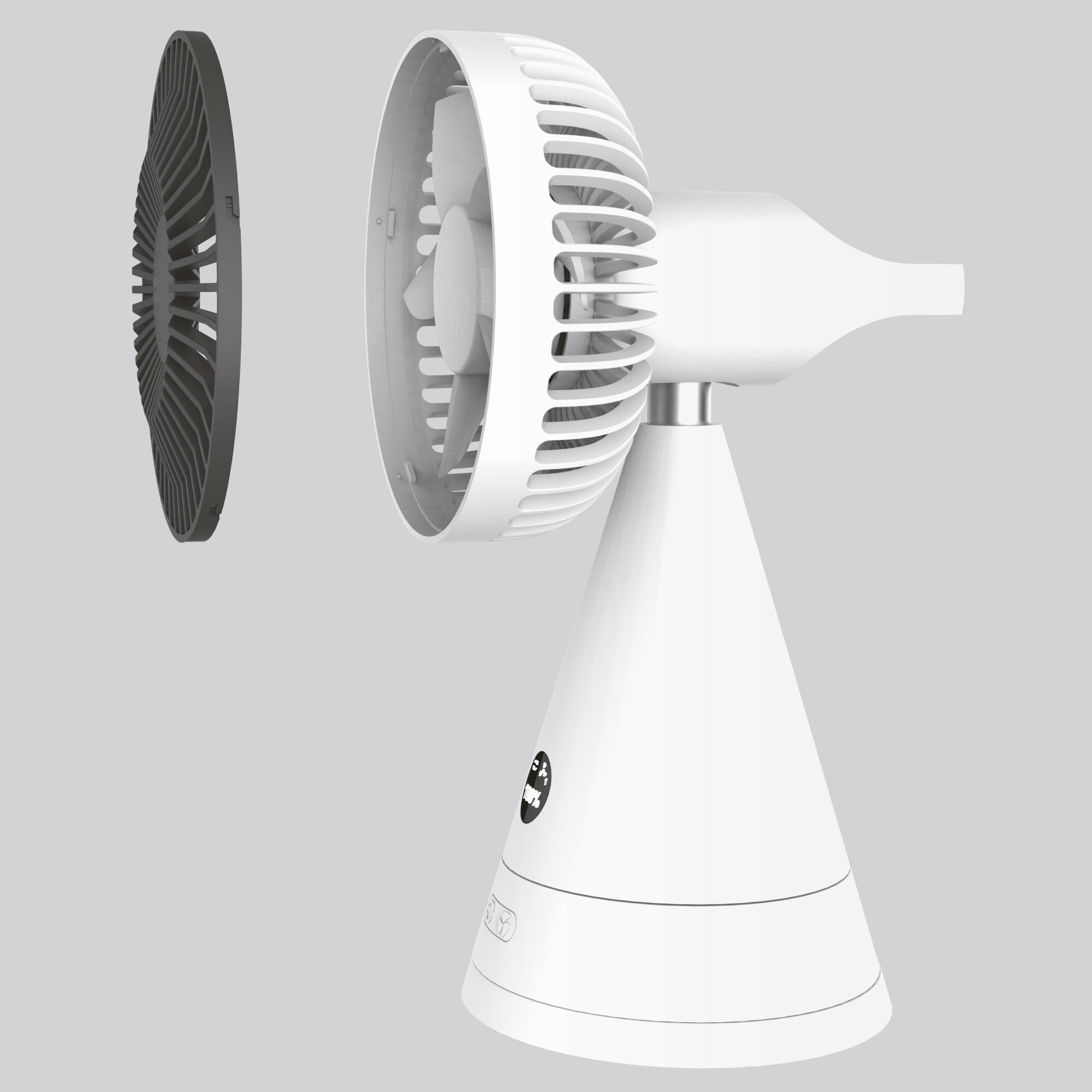 VITAMMY Dream desk fan,  USB mini stolný ventilátor, šedý