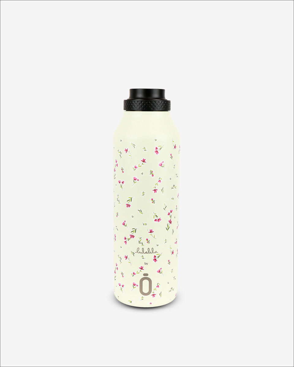 Runbott Mii Nerezová termofľaša s izoláciou – 600ml, ružové kvety