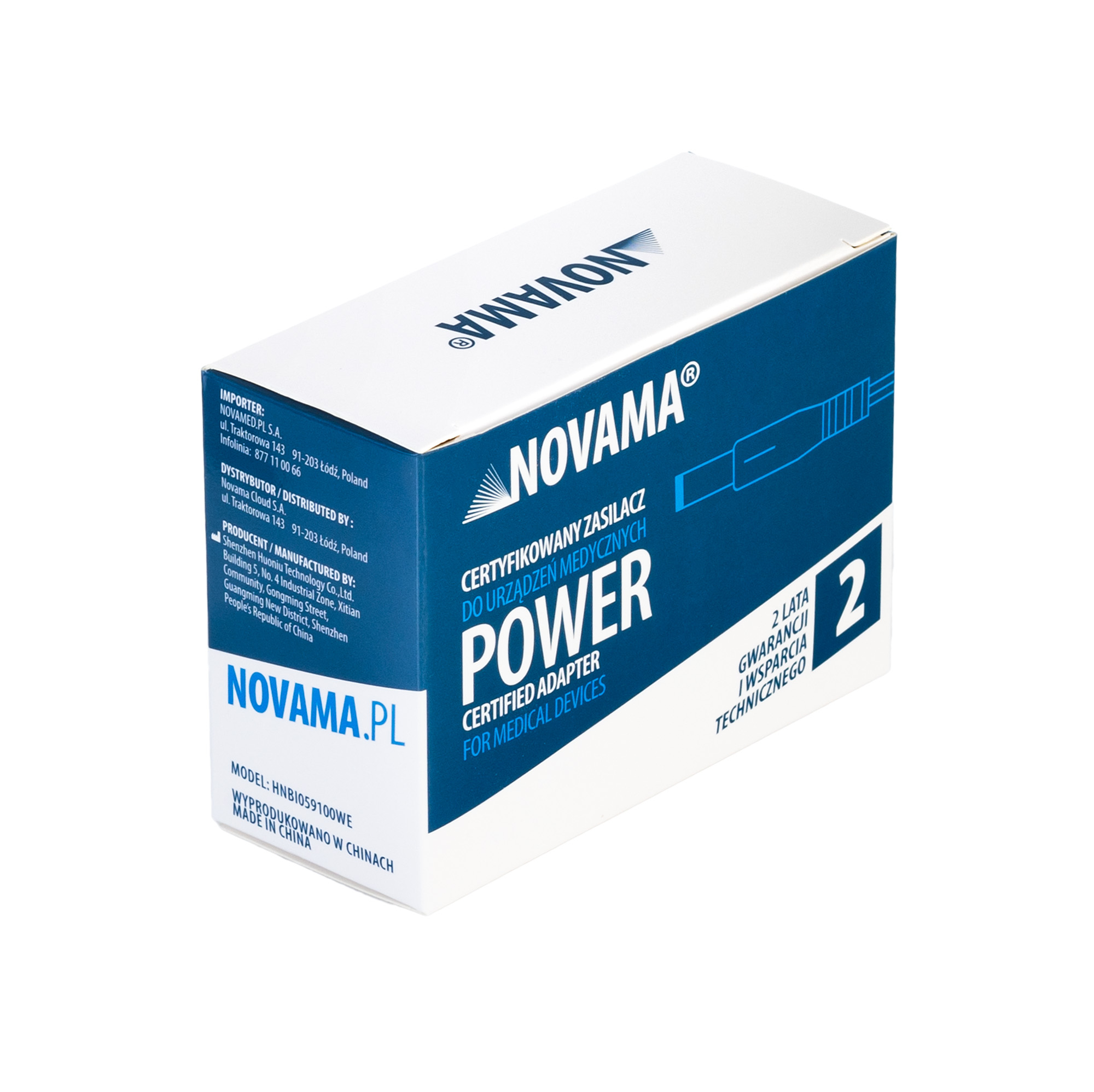 NOVAMA Napájací zdroj pre tlakomery NOVAMA Comfort+/X AF, Home, White A, Pro Blue