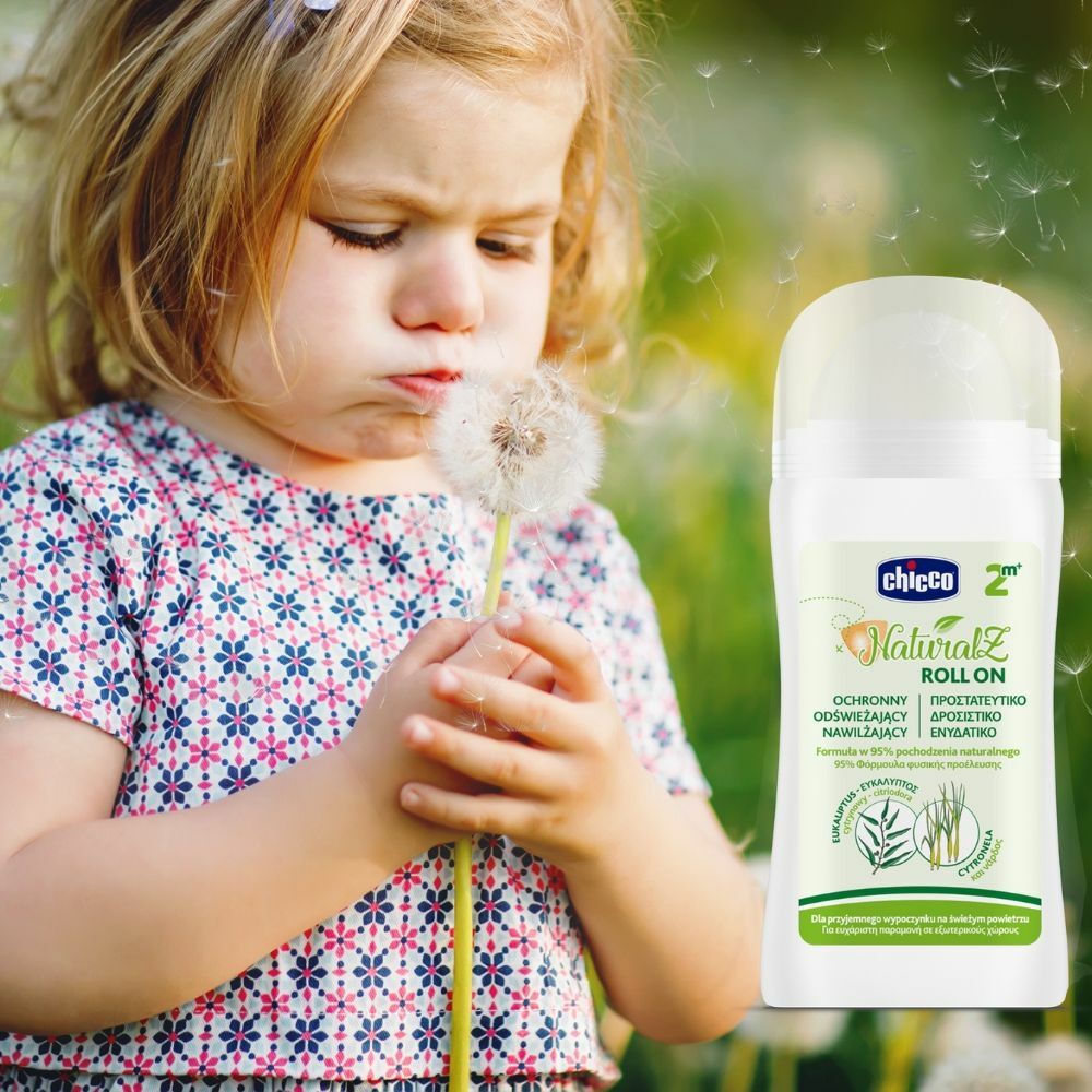 CHICCO NaturalZ Roll-on Ochranná roll-on gulička proti komárom, 60ml, od 2m+