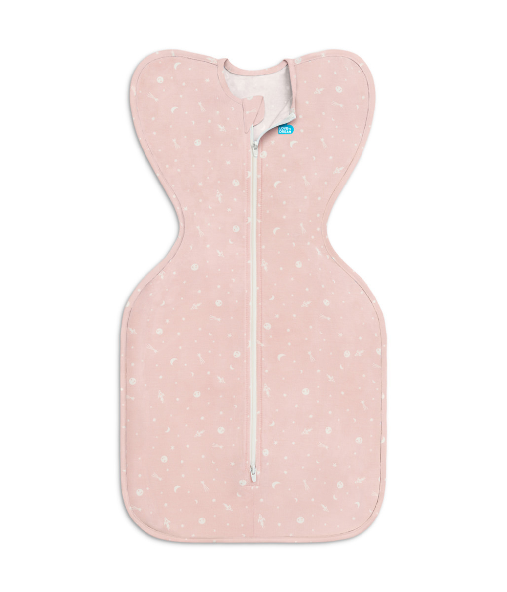 Love To Dream Swaddle UP 50/50, spací vak, veľkosť XS, ružový vesmír, 2 FÁZA,