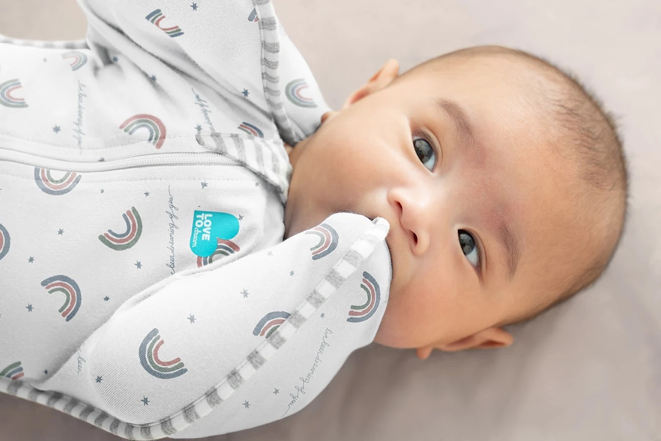 Love To Dream Swaddle UP, Zavinovačka, veľkosť XS, biela dúha Fáza1 - 1 TOG Original