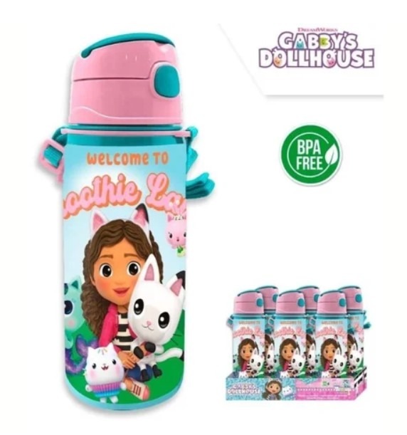 Kids Euroswan Hliníková fľaša Gabby Dollhouse, 600 ml