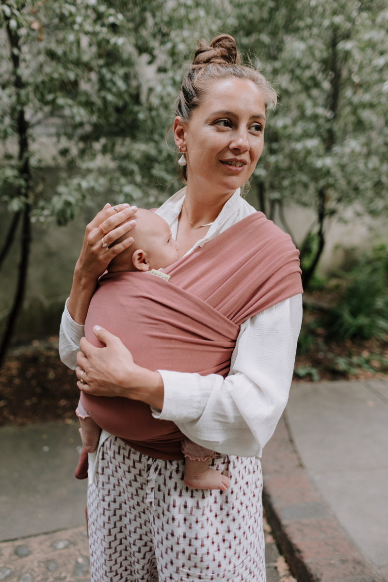 BOBA Wrap Šatka na nosenie detí, špinavo ružová