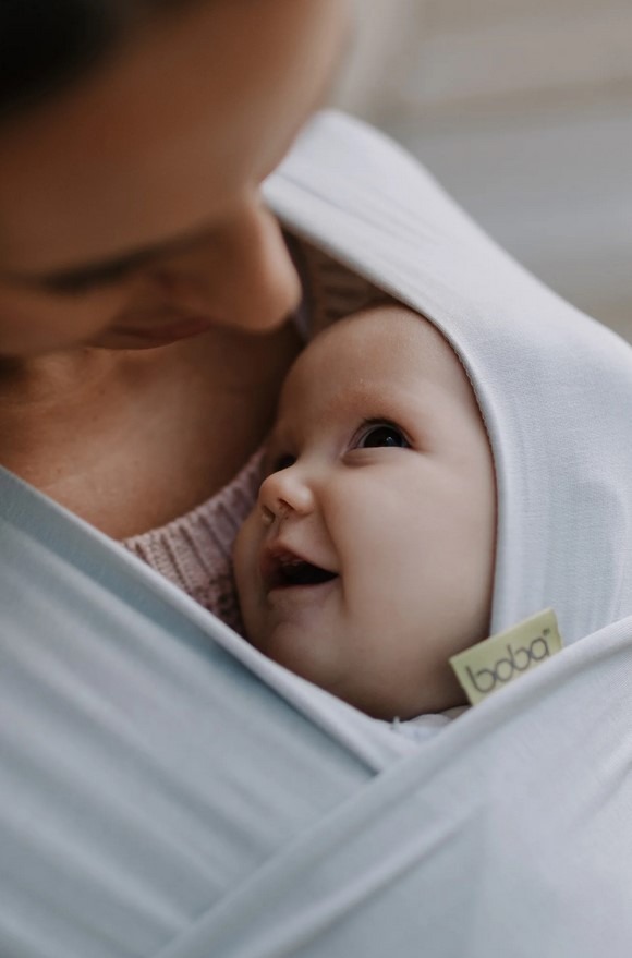 BOBA Wrap Šatka na nosenie detí, svetlo šedá